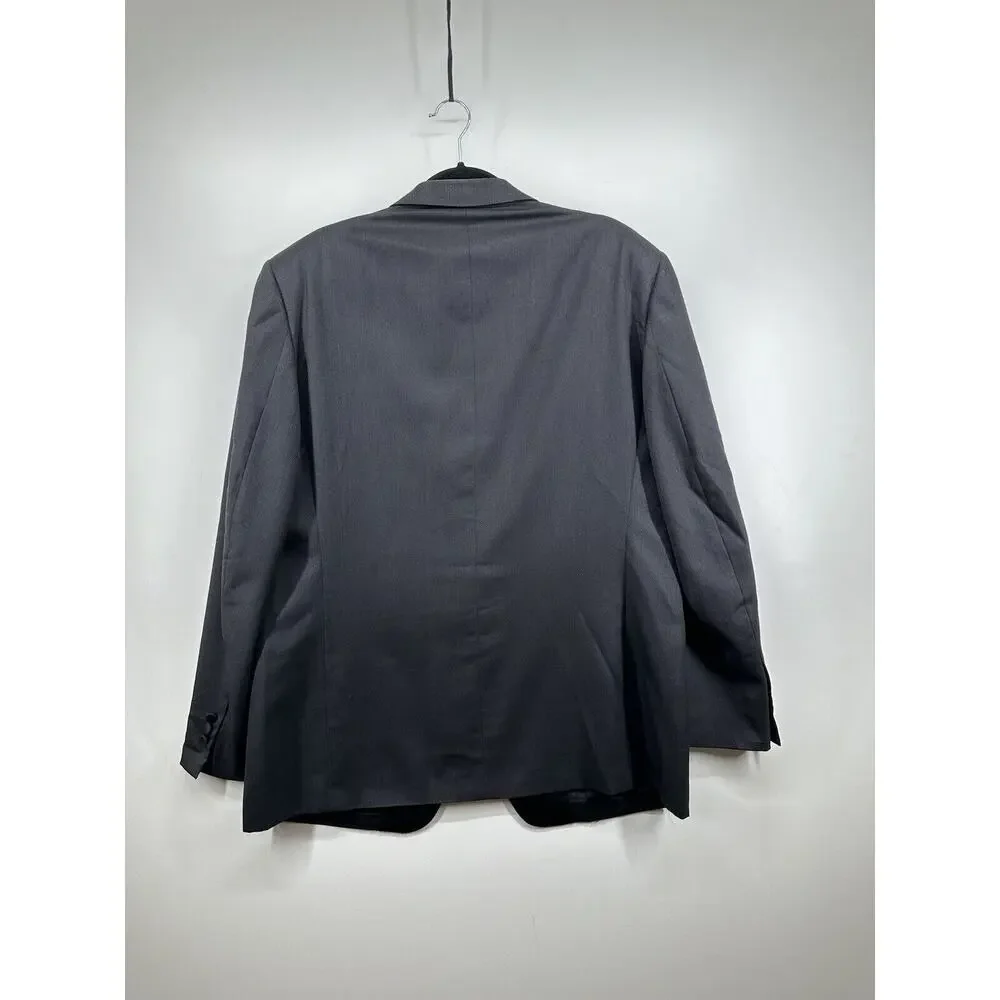 Ermenegildo Zegna Bashford Tuxedo Blazer Mens 56 Wool Silk 1 Button Jacket Black